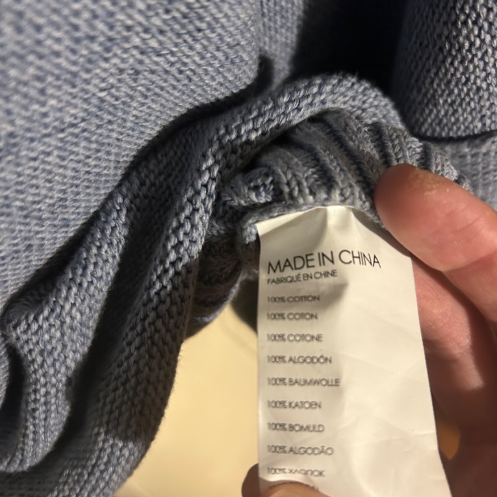 Club Monaco Cropped Boxy Fit Sweater Light Blue Size M - Picture 5 of 5